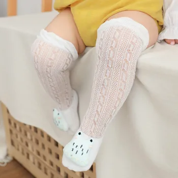 

Baby Socks Knee High Boy Girl Infant Toddler Cotton Long Socks Anti Slip Summer Mesh Thin Bebe Cute Cartoon Animal Non-Slip Sock