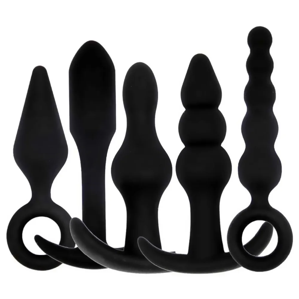 Safe Silicone Anus Dildo Butt Plug Beads Anal Plugs Unisex Sexy Stopper Adult Sex Toys for Men/Women Trainer Massager | Красота и