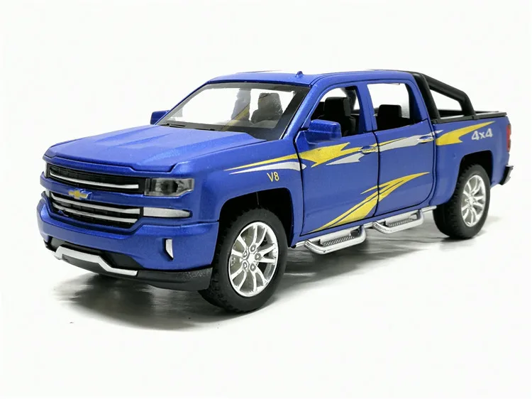 1:32 Chevrolet Solander грузовик литая под давлением модель автомобиля моделирование металлический сплав автомобиль оттягивание игрушки подарки для детей Детская Коллекция - Цвет: Синий