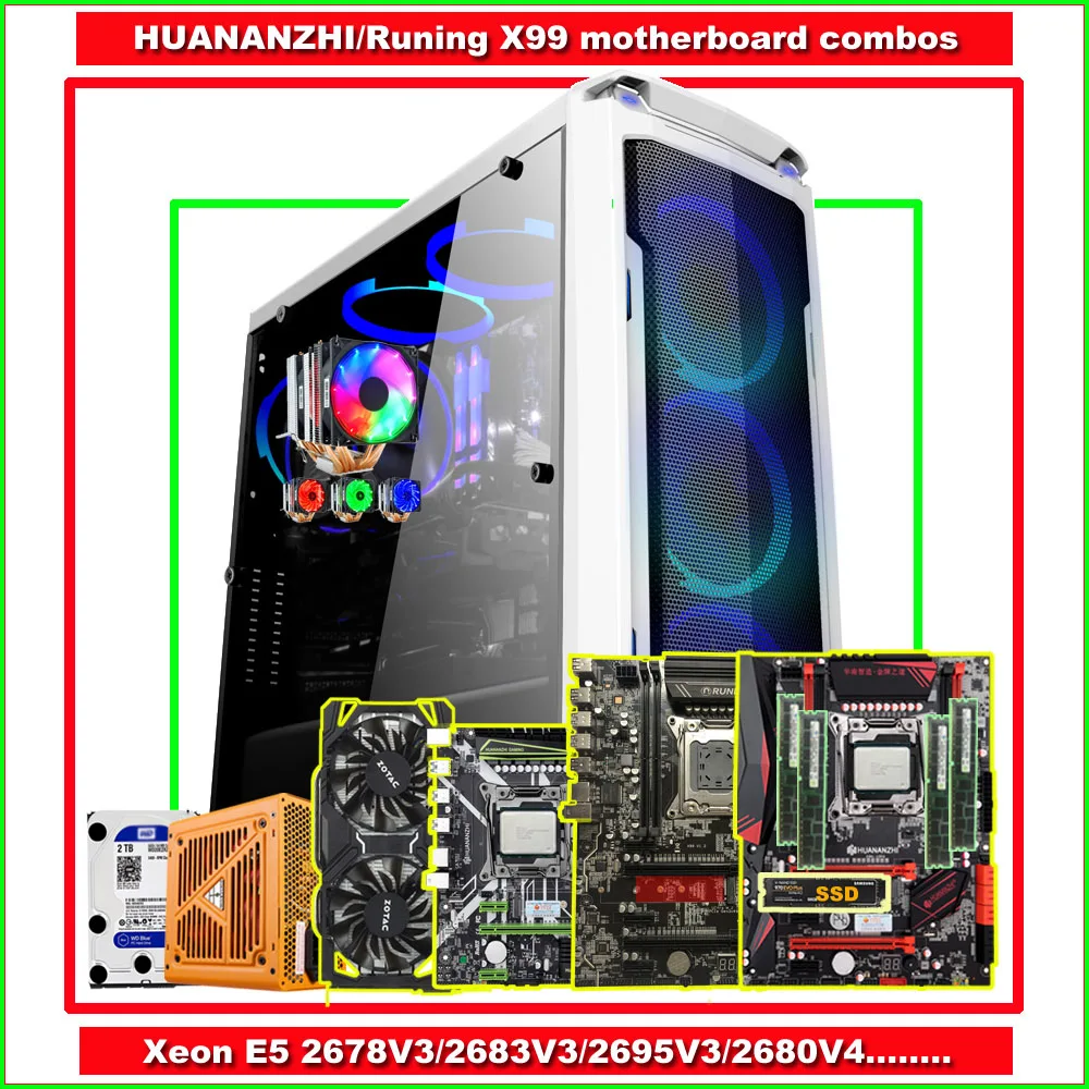 ^Cheap Runing X99 HUANANZHI X99 motherboard bundle with M.2 500G SSD CPU 2678V3/2680V3 RAM 64G(4*16G) 500W PSU GTX1060 6G video card ^Cheap Runing X99 HUANANZHI X99 motherboard bundle with M.2 500G SSD CPU 2678V3/2680V3 RAM 64G(4*16G) 500W PSU GTX1060 6G video card