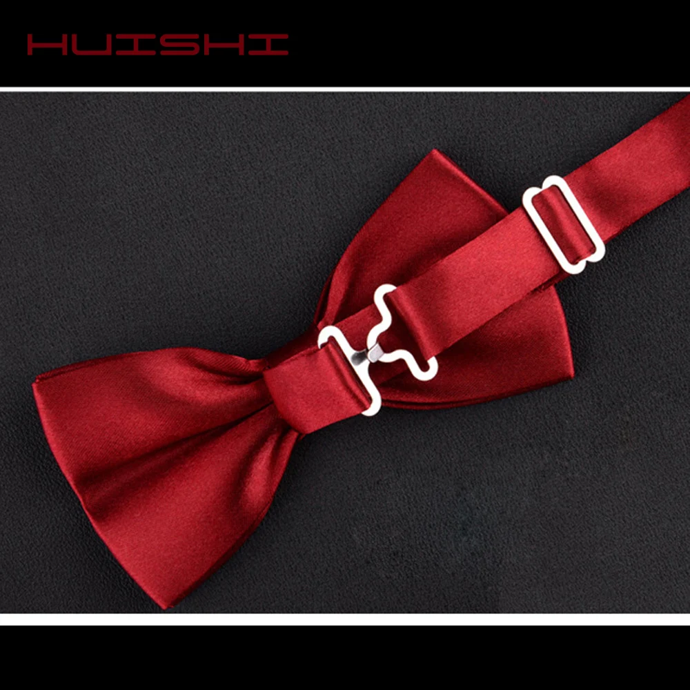 HUISUI 2024 New 43 Color Suit Bow Tie Wedding Gift Solid Party Classic Butterfly Cravat Wholesale Polyester Material Bowtie 4
