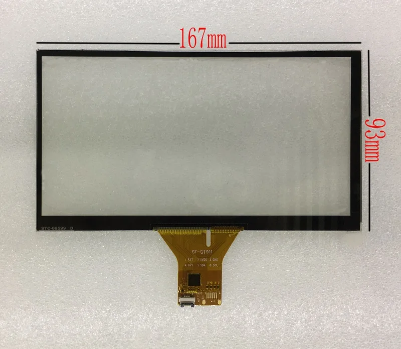 6 9 дюймов емкостный сенсорный экран 167X93mm USB интерфейс + IIC6P для Android малиновый
