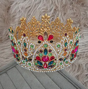 

Rhinestone Wedding Queen Bridal Tiara Bride Women Prom Hair Wedding Hair Accessories Bridal Wedding Dress and Hair Accessories