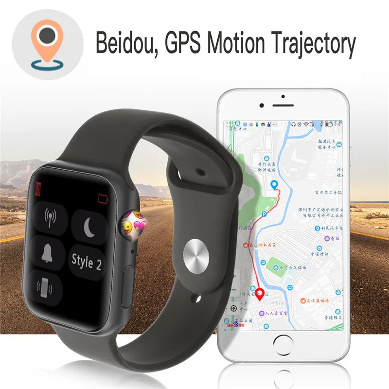 

44mm Watch 4 Heart Rate GPS SmartWatch case for apple iPhone Android phone IWO 5 6 9 8 10 PLUS upgrade NOT for samrt watch men