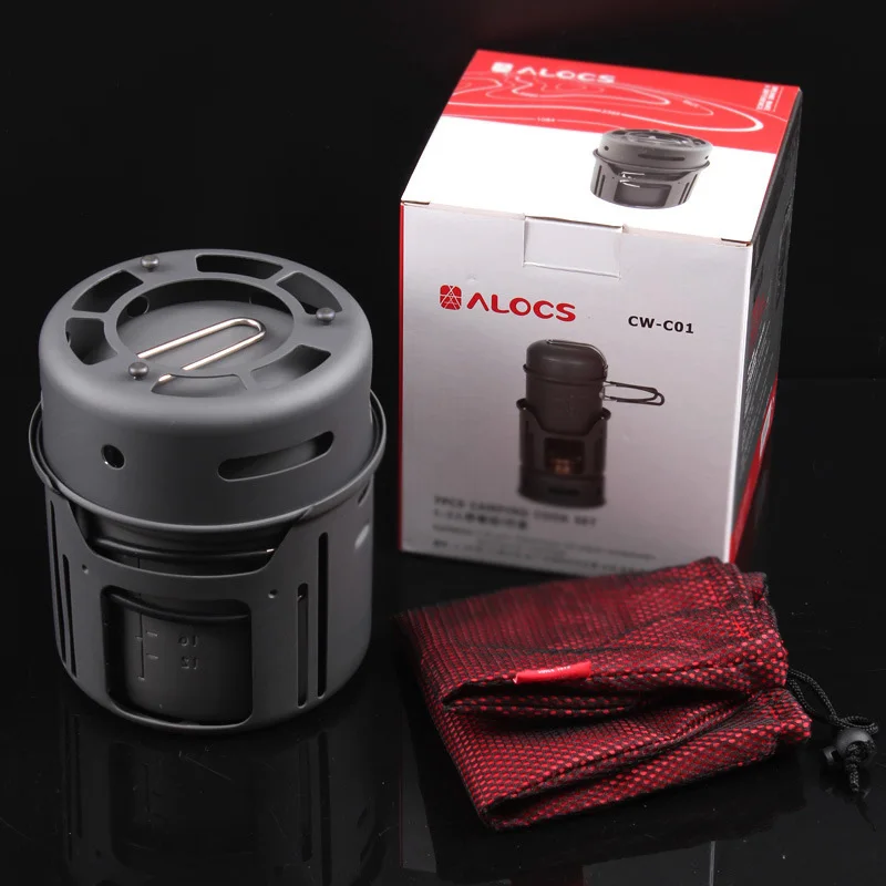 Conjunto de Cozinhar ao ar Acampamento Panelas Fogão Tigela Livre Suprimentos Kit Viagem 7 Pçs 11 7 pçs acampamento panelas fogão tigela conjunto