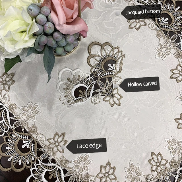 Vintage Lace Tablecloth Cover 4
