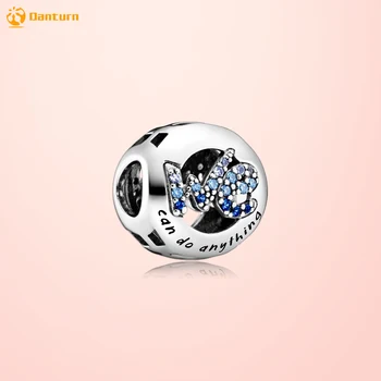 

Danturn 925 Sterling Silver Beads Limited Edition We Can Do Anything Charm fit Original European Bracelets Women Jewelry Making