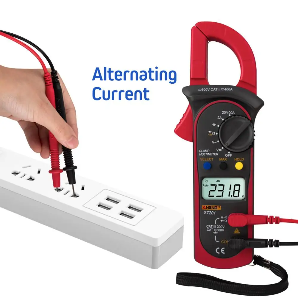 ANENG ST201 Digital Multimeter Clamp Ammeter Transistor Capacitor Tester ANENG ST201 Digital Multimeter | Инструменты