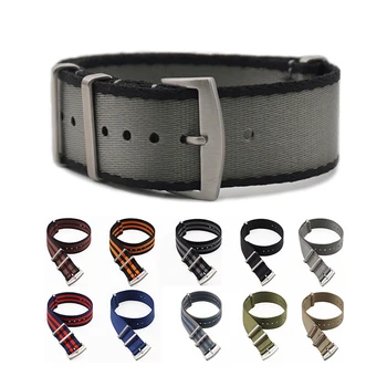 

Premium Quality Nylon Watch Nato Strap 20mm 22mm For James Bond 007 New Design Black Grey Nato Watch Band Skin-friendly Material