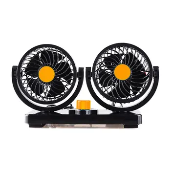 

12V Car Electric Fan Low Noise Summer Air Conditioner 360 Degree Rotating Fan Air Cooling Fan Mini Automobile Parts