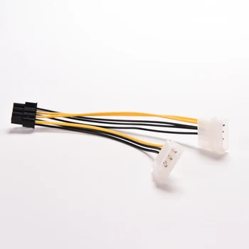 

16cm 8 Pin LP4 4Pin PCI Express Male To Dual Molex IDE PCI-E graphic Video Card Power Cable Adapter