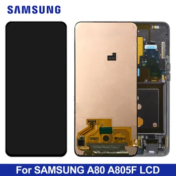 

Original SUPER AMOLED 6.7'' LCD Display For Samsung Galaxy A80 A805 SM-A805F Touch Screen Digitizer With Frame Assembly