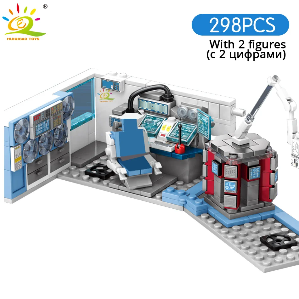 Tanie HUIQIBAO zabawki 4w1 1006 sztuk wędrówki ziemi stacja kosmiczna klocki Legoingly City Aerospace Lab klocki dla dzieci zestaw
