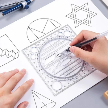 

Multifunctional Drawing Ruler Multipurpose Draw Round Curve Horizontal Parallel Line Vertical Parallel Line Rulers Drafting