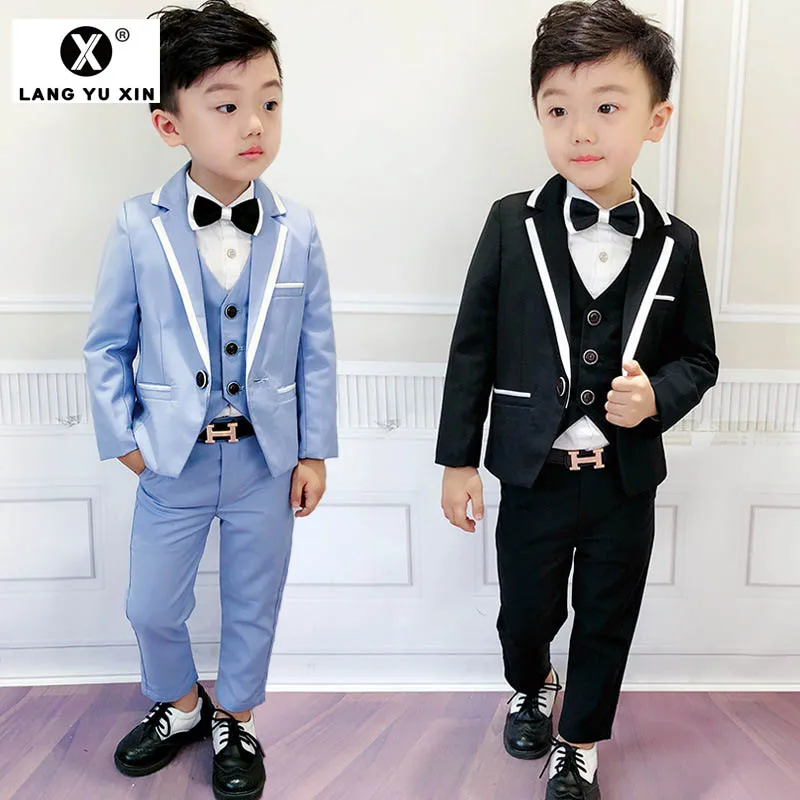 

Boy Child Suit Birthday Wedding Dress Boy Suit Suit Shildren Stitching Dress Suit Three-Piece