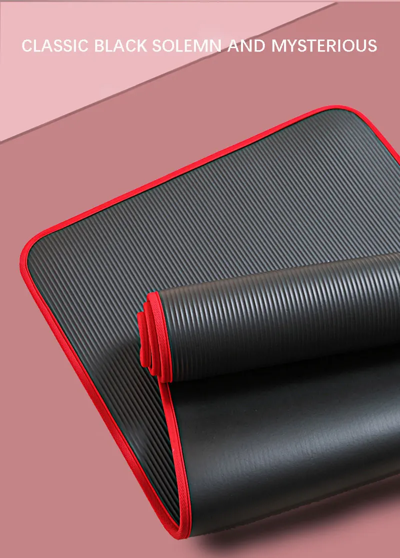 New 10mm Thickened Non-slip 183cmX61cm Yoga Mat NBR Fitness Gym Mats Sports Cushion Gymnastic Pilates Pads With Yoga Bag & Strap