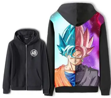 Осень-зима Объёмный рисунок(3D-принт) Dragon Ball Вегета мужские шорты для купания и Goku косплей толстовка на молнии, куртка с капюшоном, одежда