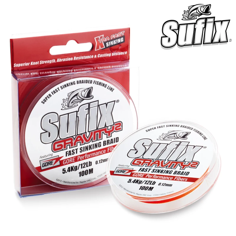 Original Sufix G2 Braided Wire Pe Line Fast Sinking Braid 100m Super