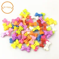 100PCs 18X10 mm bone Shape Mixed Colors Resin Buttons  for Sewing or Scrapbooking Garment Accessories 1