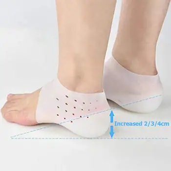 

1 Pair Unisex Invisible Height Lifting Increase Silicone Foot Socks Insoles Foot Skin Care Tools Women Men Height Lifting Insole