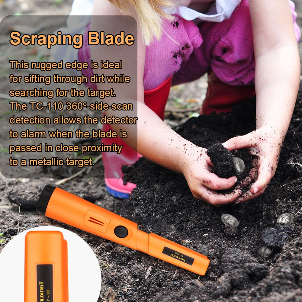 TC 110 Handheld Metal Detector GP Pointer With one key anti mineralized soil function Multipurpose Metal