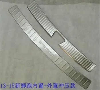 

car styling stainless steel External Internal car Rear bumper Protector Sill for Kia Sportage 2013 2014 2015 2015