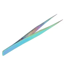 1pc Precision Industrial Tweezers Anti-static Straight Tip Stainless Forceps Phone Repair Hand Tools