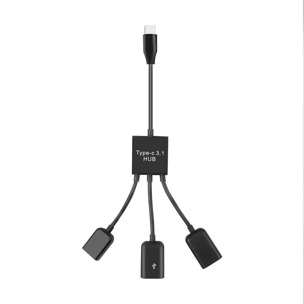 USB 3,1 type C концентратор до 4 USB 2,0 порт концентратор несколько OTG 4 порта type-C зарядное устройство черз порт USB концентратор кабель 19 см разъем адаптера
