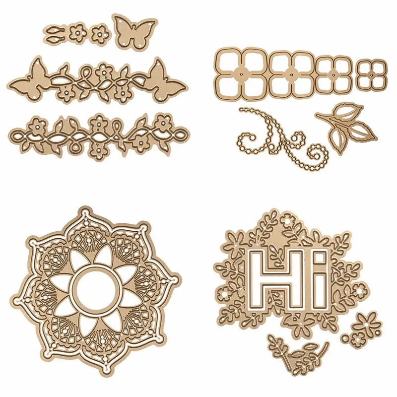 

Wedding Flower Lace Hollowed Alphabet Frame Metal Cutting Dies DIY Making Scrapbooking Embossing Cards Photo Album Dies Cut New