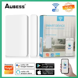 Détecteur d'ouverture/fermeture de porte intelligent Tuya, wi fi, alarme de sécurité, pour Alexa, Google Home, application SmartLife 