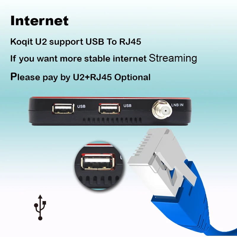 Koqit U2 DVB S2 Receptor satellite receiver satellite Finder Internet