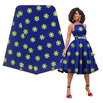 

High Quality African wax print fabric veritable wax real cotton wax Ankara fabric 6 yards 100% cotton H1711