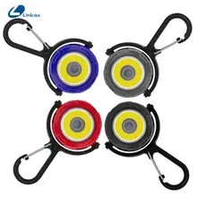 3 режима светильник ing COB карабин с подсветкой светильник брелок подвесной светильник карманный фонарь Предупреждение ющий велосипедный фонарь с 2 батареями CR2032