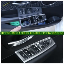 

Matte / Carbon Fiber ABS Door Armrest Window Switch Button Cover Trim For BMW 2 Series Tourer F45 F46 2015 - 2020 218i 220i 228i