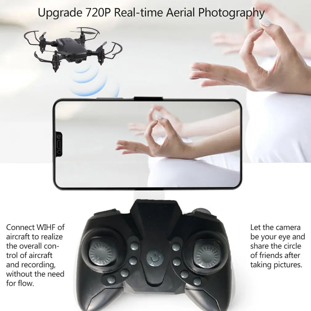 TXD G1 Foldable Mini RC Drone WiFi Altitude Hold One Key Takeoff 360-degree Stunt High/Low Speed Quadcopter 2MP Camera