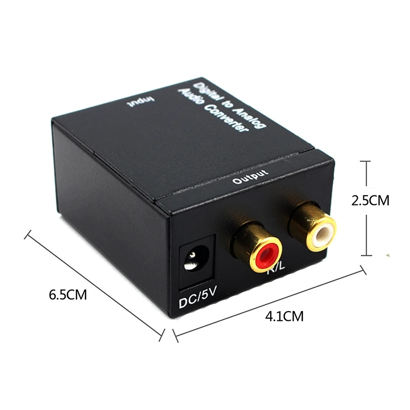 Коаксиальный Оптический выход цифровой в аналоговый аудио конвертер адаптер RCA L/R 3,5 мм