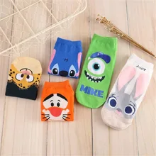 Хлопковые милые новые женские носки, носки с рисунками животных, монстров, горячая Распродажа, повседневные носки, разные цвета