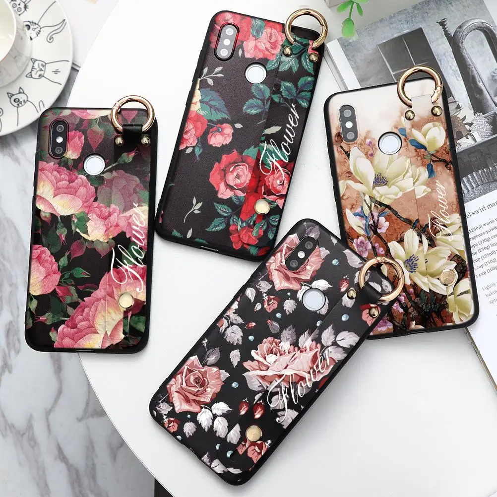 Чехол на запястье с цветком в стиле ретро для Xiaomi Mi 9T 9 SE Pro A2 8 Lite A3 A1 Note 10 Redmi 8T 7 6 5 3 5A