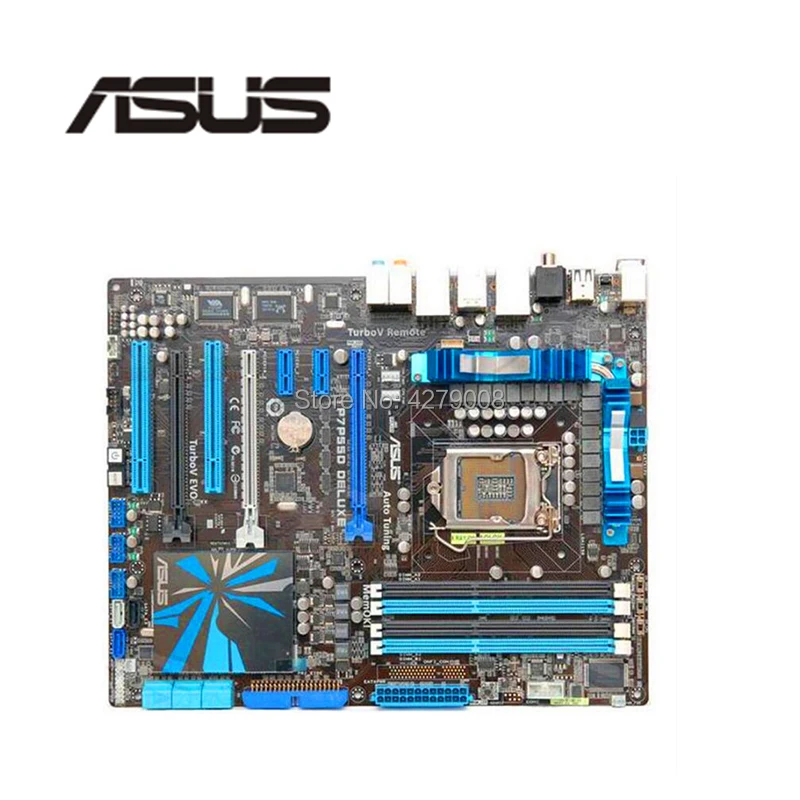 Разъем LGA 1156 для ASUS P7P55D Deluxe настольная материнская плата P55 i3 i5 i7 DDR3 16G ATX используется материнская плата(P7H55 P7P55 LX LE P7H55-M