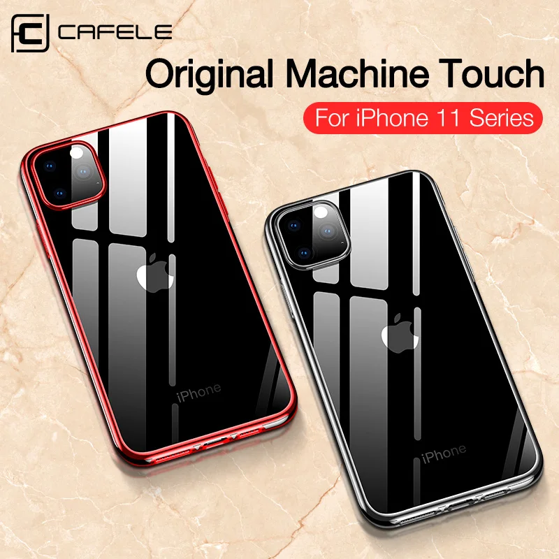 Роскошный чехол Cafele с покрытием для iPhone 11 Pro Max, мягкий прозрачный чехол для телефона из ТПУ для iPhone 11 pro max, ультратонкая задняя крышка