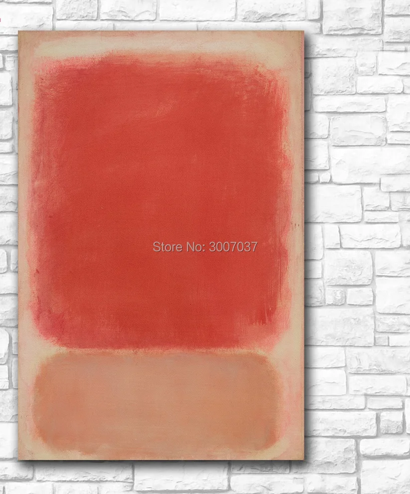 

Rothko Red and Pink on Pink by Mark Rothko Classical Still Life Oil Painting Living Room Canvas Modern Pictures For Art No Frame