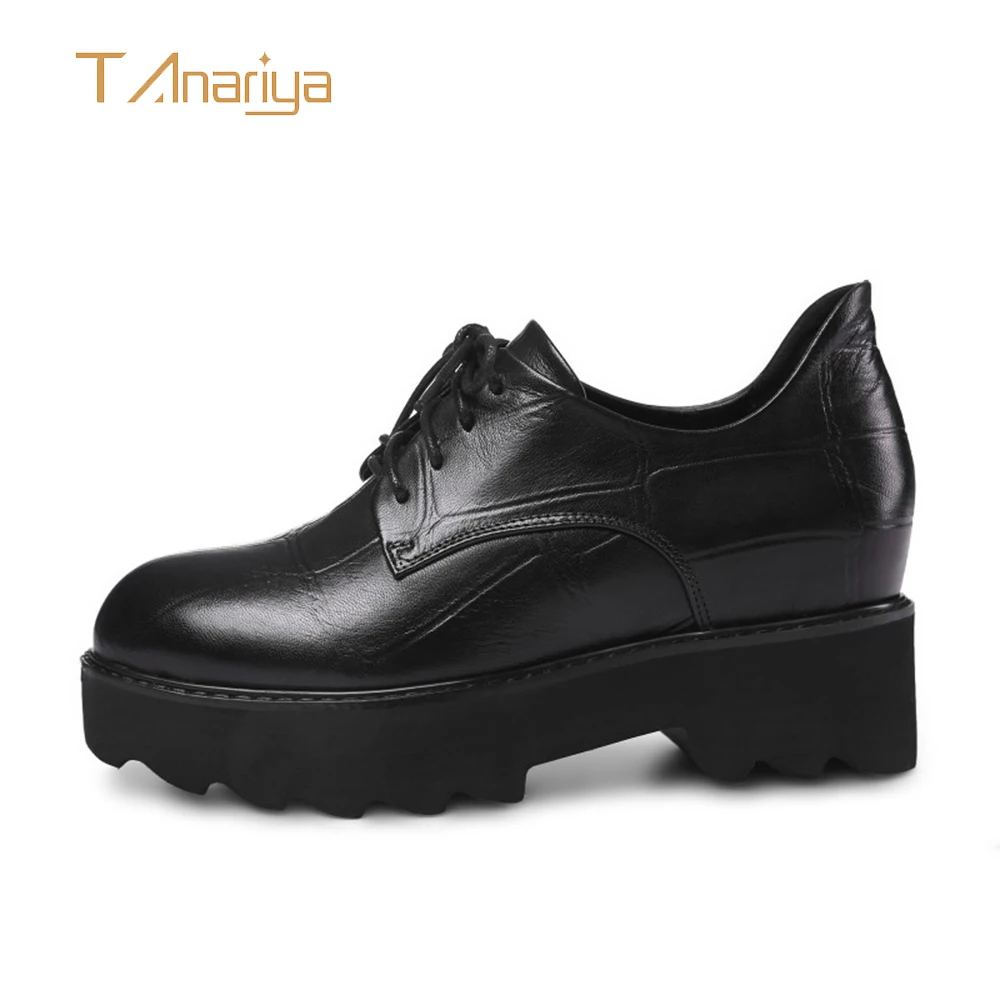 

Tanariya New Arrival Shoes woman women Spring and autumn ladies lace-up sheepskin shoes
