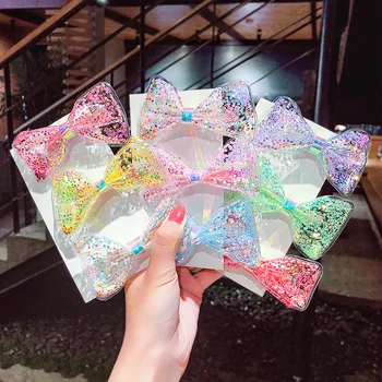

child Transparent sequins bow hairpin cute children's headband hairpin girl baby side clip bangs clip hair accessories
