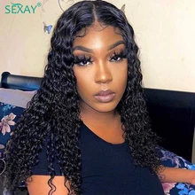 Aliexpress - Sexay Deep Wave Closure Wig 4×4 13×4 13×1 Lace Baby Hair 10A Malaysian Tight Curly Remy Human Hair T Part Deep Wave Frontal Wigs