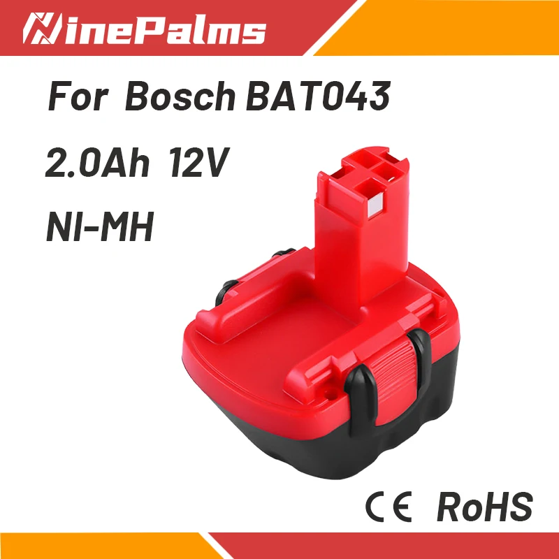 Никель металлогидридная перезаряжаемая батарея ninehills 12 В 2 Ач подходит для Bosch BAT120