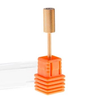 

MAOHANG High Quality 1pcs 3/32" Fine Gold Coated Large barrel bit Electric Nail Drill Machine Carbide Nail Drill Bit nail tools