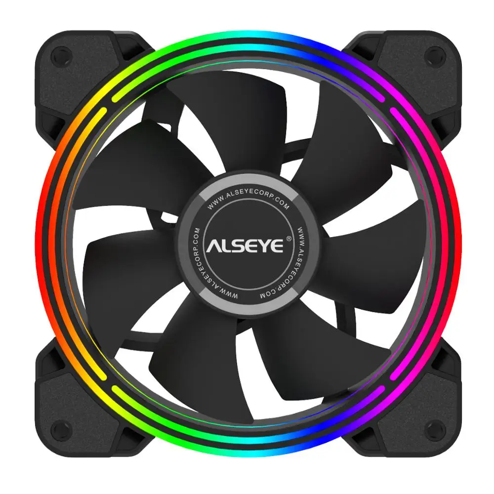 Alseye H4.0 Ventilador de Refrigeração do pc Pinos Pwm 120 mm Estático Led Rgb Ventilador de Computador para o Case e Substituição do Ventilador da Cpu - Imagem 3