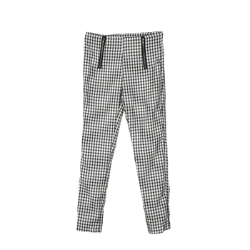 

Women Casual High Waist Skinny Long Pencil OL Office Lady Fashion Pants Elastic Zipper Striped Plaid Casual Trousers