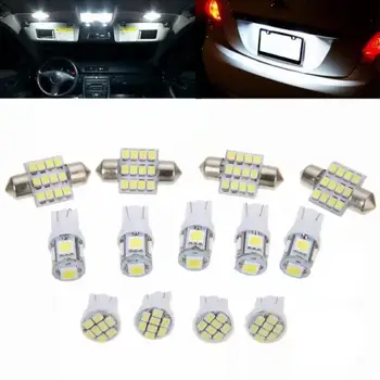 

13 pcs/set License Plate Light Car Interior Reading Light Compartment Light Double-pointed 31mm Car LED Light Set