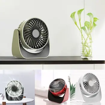 

USB Rechargeable Desktop Mini Fan Portable Mute 360 Degrees Rotation 3 Speed Adjustable Summer Air Cooler for Car Office
